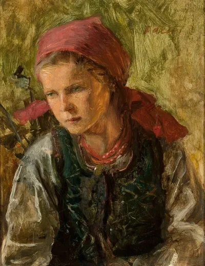 Peasant Girl In A Scarf