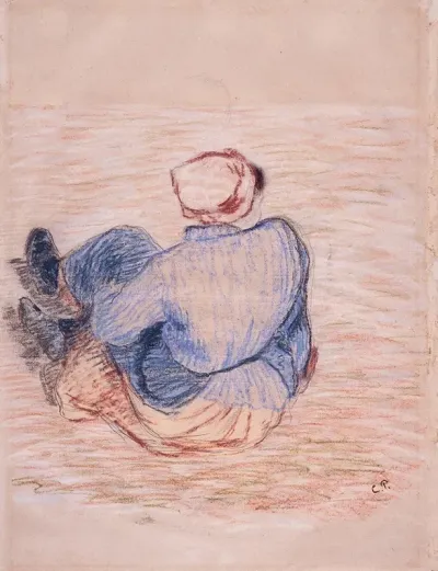 Peasant Girl Seated On The Ground