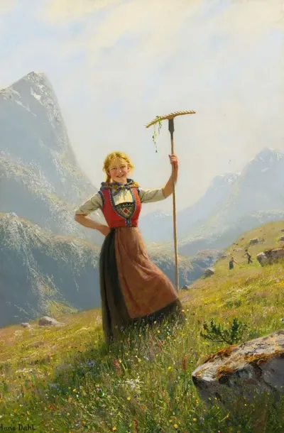Peasant Girl With A Rake