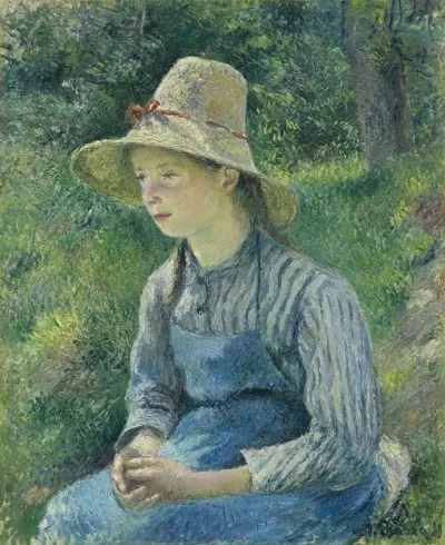 Peasant Girl With A Straw Hat