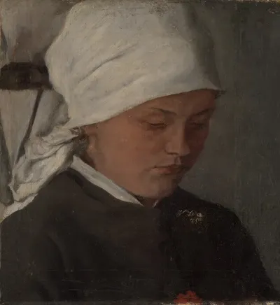 Peasant Girl With A White Headcloth