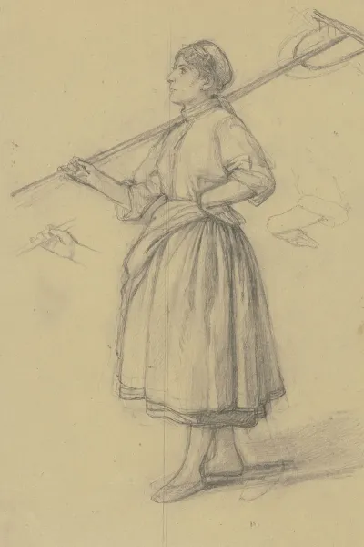 Peasant Girl With Rake 2