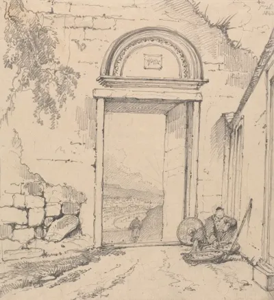Peasant Seated By A Doorway