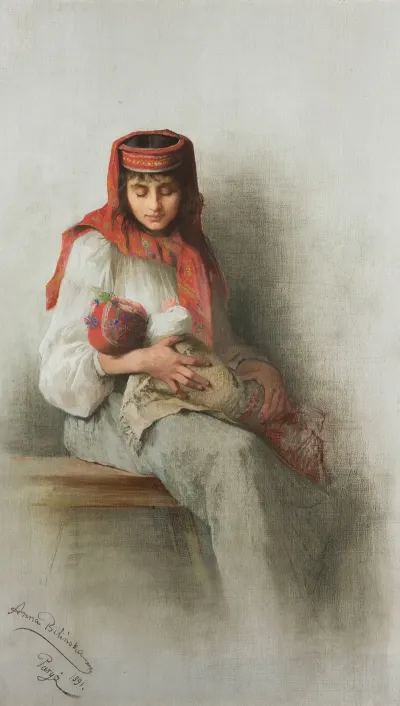 Peasant Woman And Child