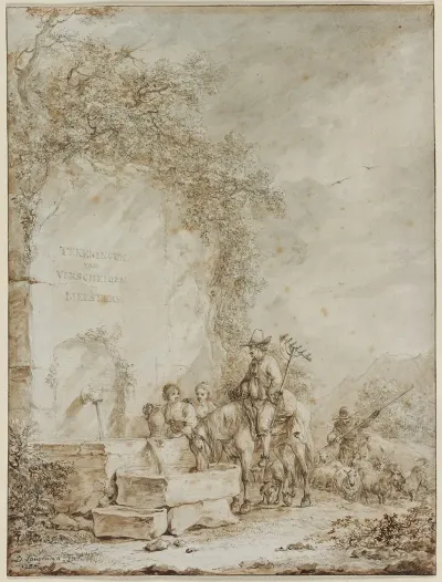 Peasants At A Fountain