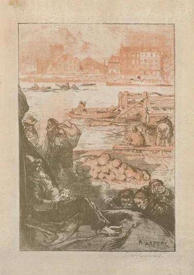 Peasants By A Dock Paris