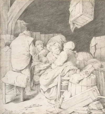 Peasants Gathered At An Inn