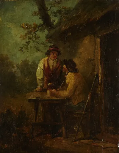 Peasants In Front Of A Hut
