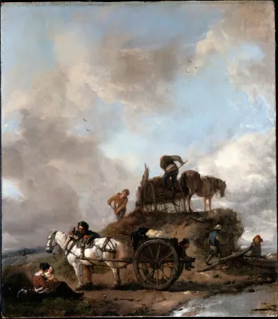 Peasants In The Fields Hay Harvest