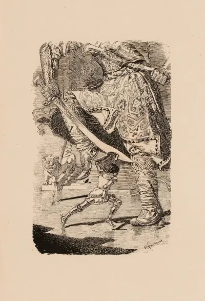 Pecopin Attaquant Un Chevalier