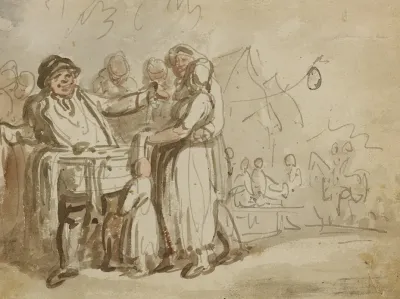 Peddler At Village Fair