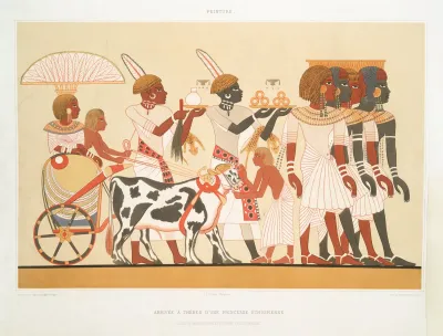 Peinture Arrivee A Thebes Dune Princesse Ethiopienne Sous La Regne Damentouonkh Xviiie