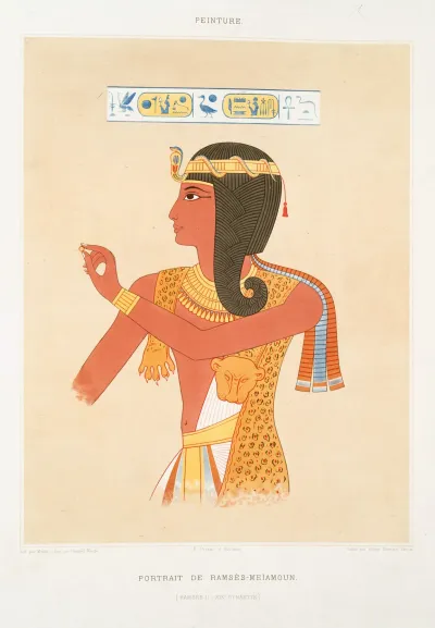 Peinture Portrait De Ramses Meiamoun Ramses Ii Xixe Dynastie