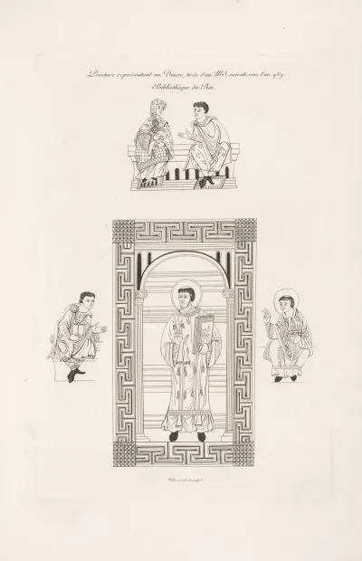 Peinture Representant Un Diacre Tiree Dun Ms Execute Vers Lan 989