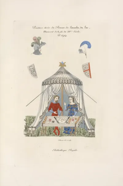 Peinture Tiree Du Roman De Lancelot Du Lac Manuscrit De La Fin Du Xive Siecle No 6964