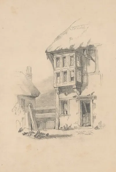 Pencil Exercise No 7 Half Timbered House