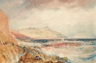 Pendennis Castle And The Entrance To Falmouth Harbour Cornwall Scene After A Wreck