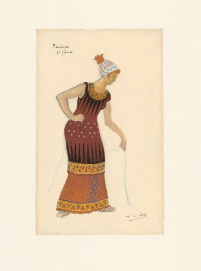 Penelope Maquette De Costume Cinquieme Fileuse