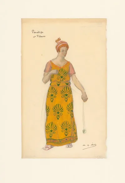 Penelope Maquette De Costume Melanthe Premiere Fileuse Lucy Vuillemin 2