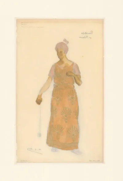 Penelope Maquette De Costume Melanthe Premiere Fileuse Lucy Vuillemin 3
