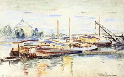 Peniches Sur La Seine A Bercy