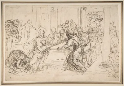 Penitent Woman Anointing The Feet Of Christ At The Table Of Simon The Pharisee