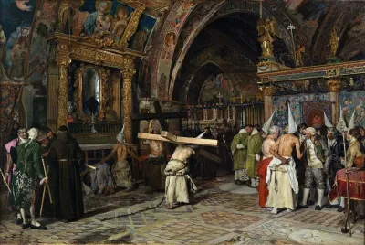 Penitents In The Lower Basilica Of Assisi