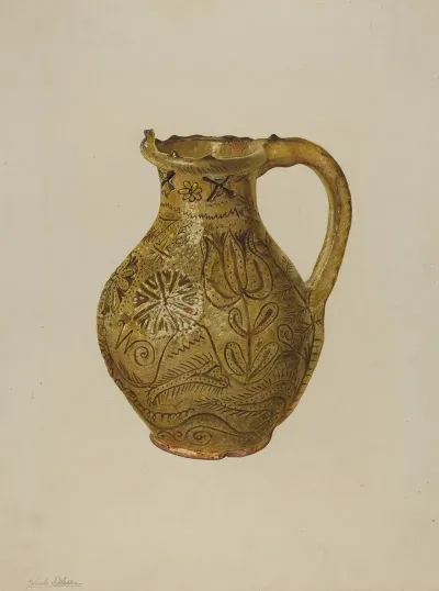 Pennsylvania German Puzzle Jug