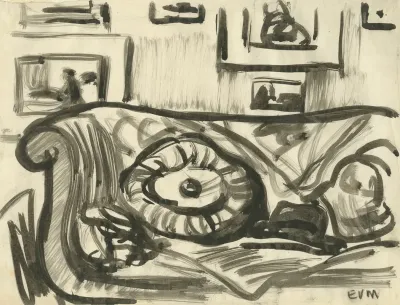 Penseelschets Van Interieur