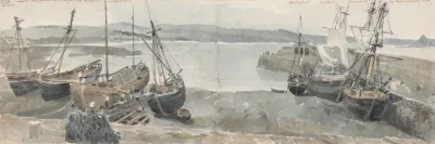 Penzance Pier From The Dolphin Inn Window October 15 1807