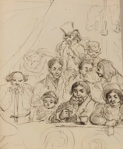 People At A Banquet