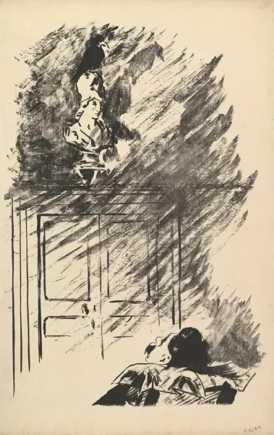 Perched Upon A Bust Of Pallas Illustration To The Raven By Edgar Allan Poe