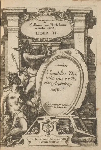 Personification Of Painting And Mercury As Personification Of Sculpture In Architectural Ornaments And Cartouches