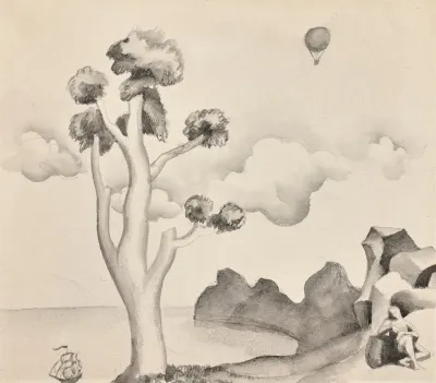 Personnage Avec Bateau Et Ballon