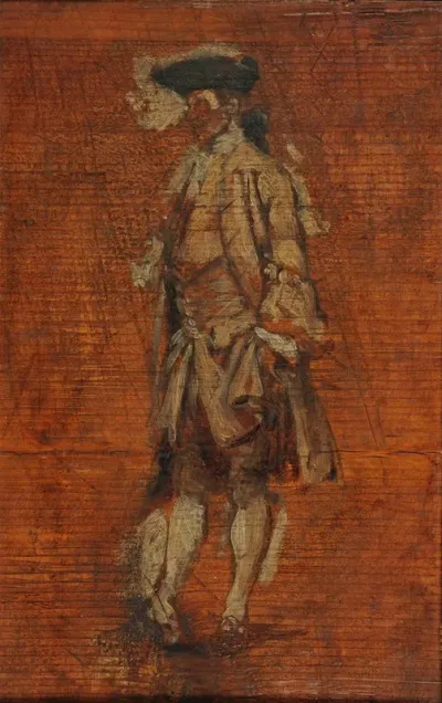 Personnage Debout En Costume Louis Xv Croquis Pour Les Joueurs De Boules Stade De Creation Etude