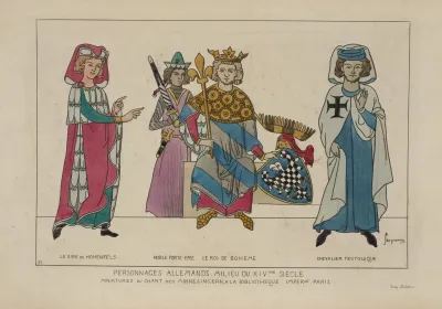 Personnages Allemands Milieu Du Xivme Siecle