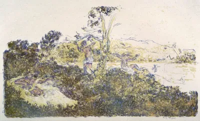 Personnages Au Bord De La Mer