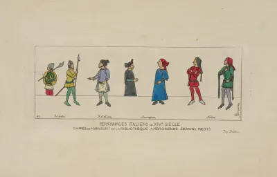 Personnages Italiens Du Xive Siecle