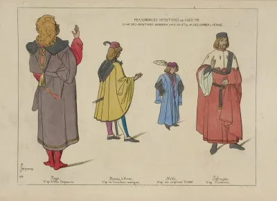 Personnages Veintiens De 1480 95 Dapres Des Peintures Debrera A Milan Et Du Musee Correr A Venise