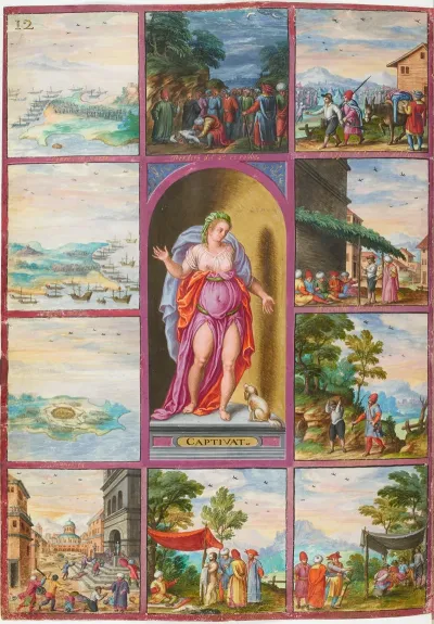 Personnification De La Confiance En Dieu Et De La Reconnaissance Entouree De Dix Tableaux