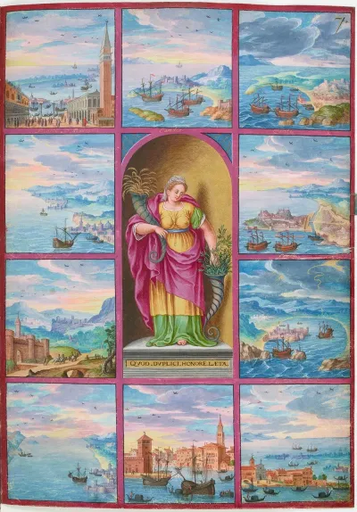 Personnification De La Province De Pouille Entouree De Dix Tableaux