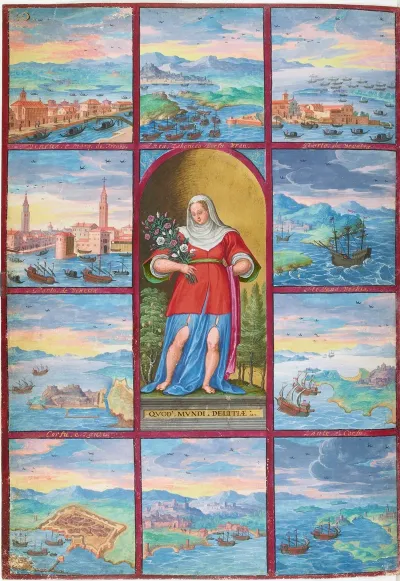 Personnification De La Syrie Entouree De Dix Tableaux