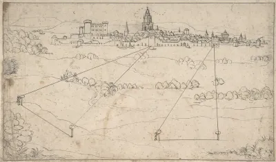 Perspectival Study With A View Of A Medieval City