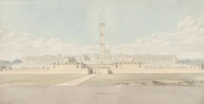 Perspective View Of A Fanciful Acropolis Complex