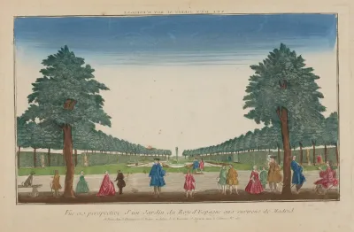 Perspective View Of A Garden Of The Spanish King Near Madrid