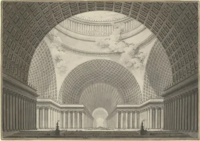 Perspective View Of The Interior Of A Metropolitan Church