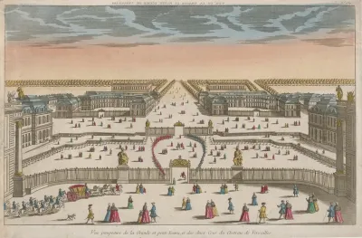 Perspective View Of The Large And Small Stables And The Two Stable Yards Of The Versailles Palace