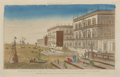 Perspective View Of The Port Of Aulis In Beotia As Seen From The Isle Of Evia Formerly Called Negropont
