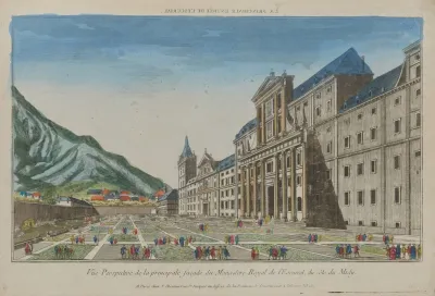 Perspective View Of The Principle Façade Of The Royal Monastery Of The Escorial From The South