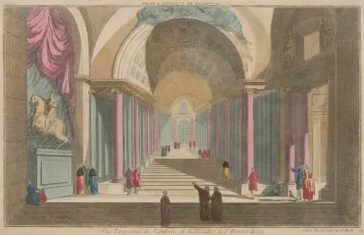 Perspective View Of The Vestibule And Of The Staircase Of St Peters In Rome